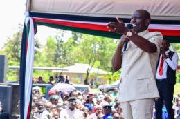 File image of President William Ruto in Siaya.